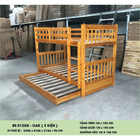 012 Honey : Giường 3 Tầng Leo Thang - 1m / 1m